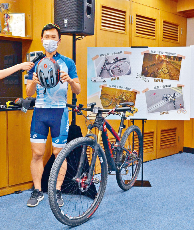前香港單車隊代表陳振興講解，踏單車前須準備及注意事項。
