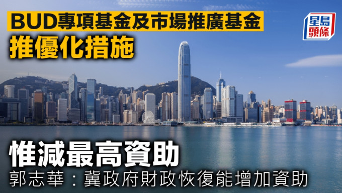 BUD專項基金及市場推廣基金推優化措施 惟減最高資助 郭志華：冀政府財政恢復能增加資助