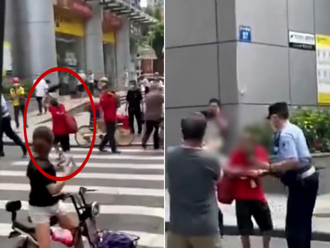 廣州老翁無健康碼坐不了巴士拿傘追打警員。