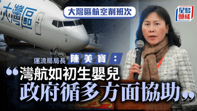 大灣區航空突削航班需懲罰？  陳美寶：灣航如初生BB需協助  籲汲取教訓重建信心