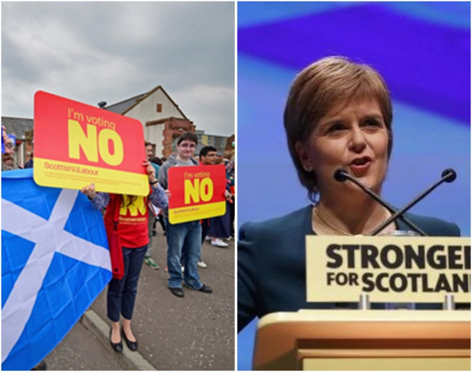 施雅晴(右)日前放风拟推动苏格兰第二次独立公投。