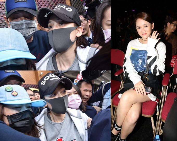 陈乔恩获释后遭传媒包围。