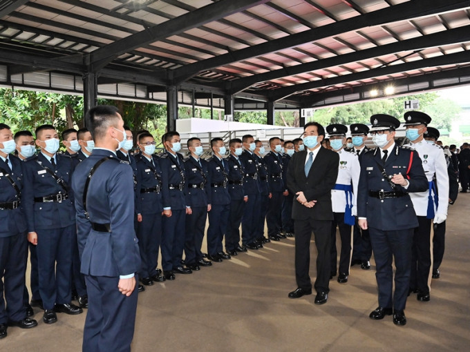 警察學院今早舉行結業禮暨閱操儀式。