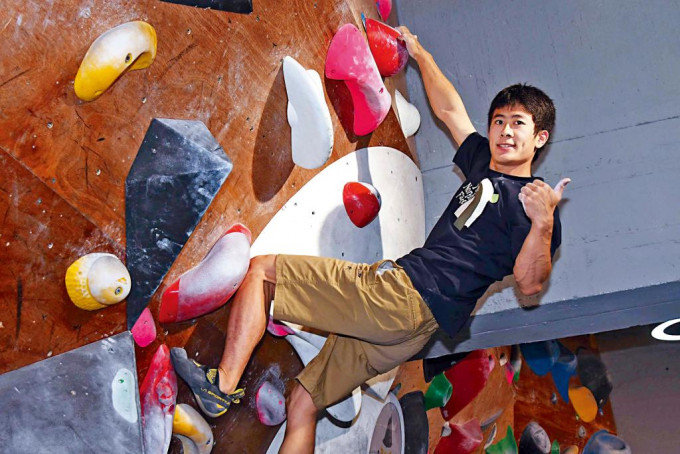 陳翔志十年前初次涉足攀石，只花一年時間已入選港隊。