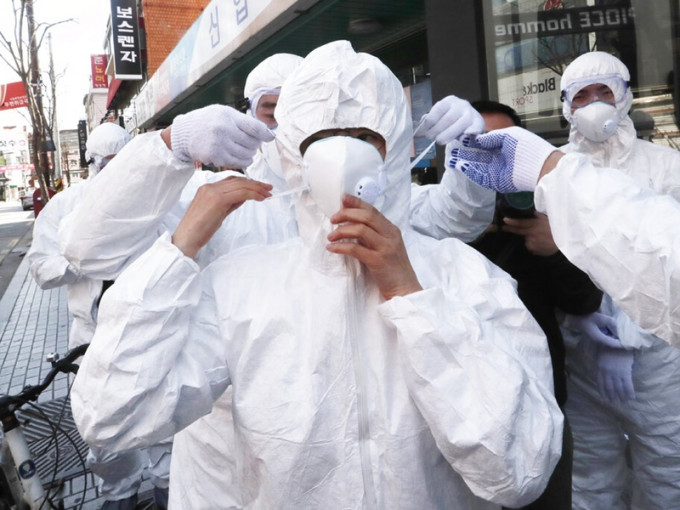 南韩新增256宗新冠肺炎确诊个案。AP