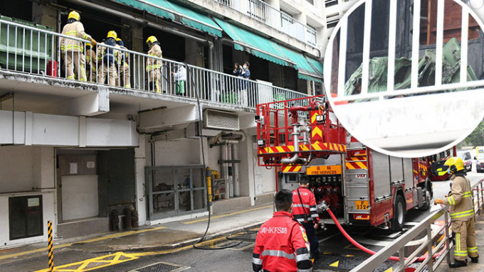 伊利沙伯醫院餐廳平台發生火警。