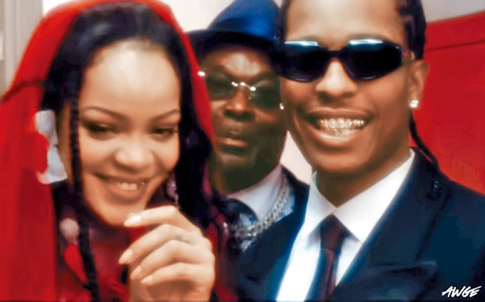 A$AP和Rihanna在MV有结婚场面，但现实中二人否认已婚。