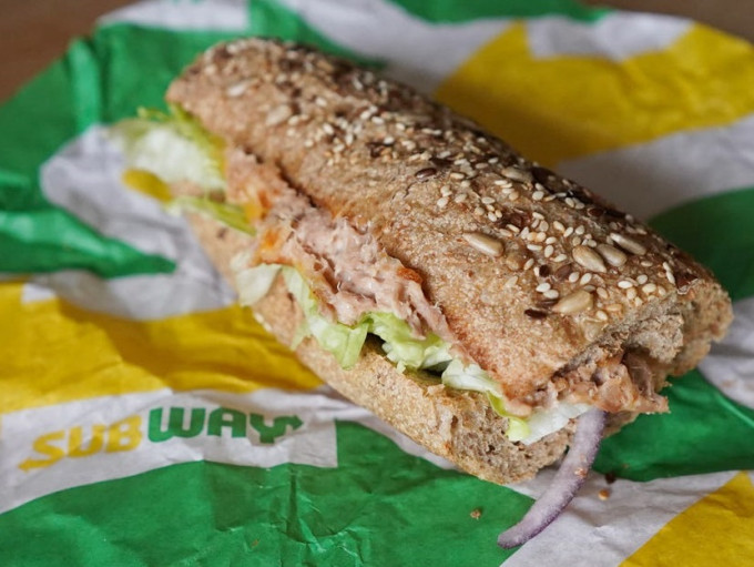 Subway的吞拿魚三文治。(網圖)