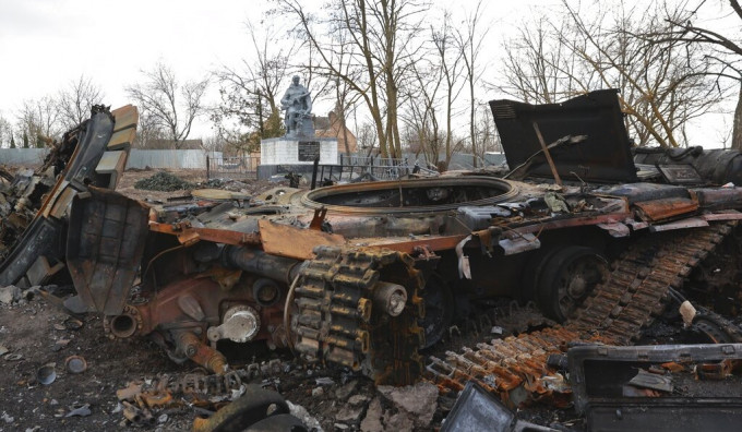 乌克兰指已摧毁俄军586辆坦克。美联社图片