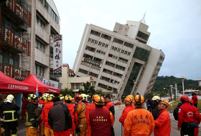 台湾持续发生馀震。网上图片