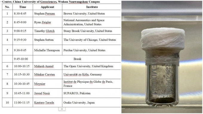 中国即将评审月球样品国际借用申请，10位申请人中5位来自美国。
