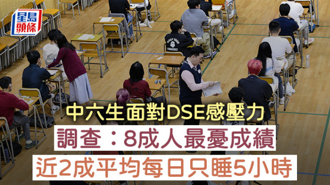 DSE｜中六生面對文憑試感壓力 調查：8成人最憂成績 近2成平均每日只睡5小時