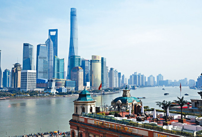 上海首季GDP增速跌放緩3.1%，低於全國首季增長數字。