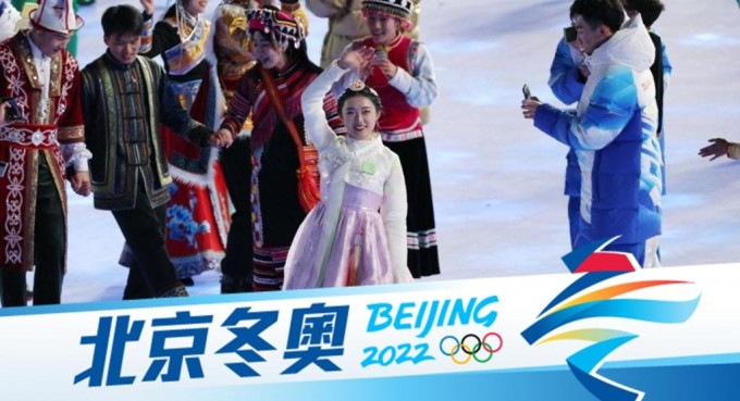 參加冬奧開幕式的朝鮮族女孩。