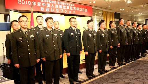 2019年访日的解放军校级军官访问团。