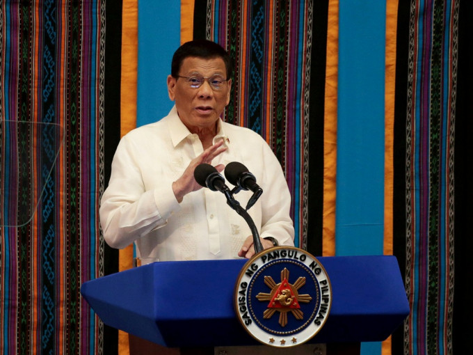 杜特爾特不點名指有菲律賓總統參選人是吸毒者。路透社資料圖片
