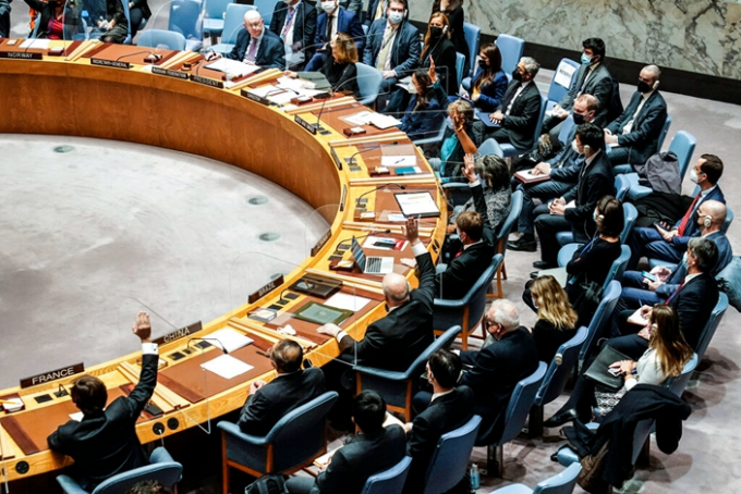 阿联酋与中国和印度在安理会谴责俄罗斯决议草案投票中弃权。