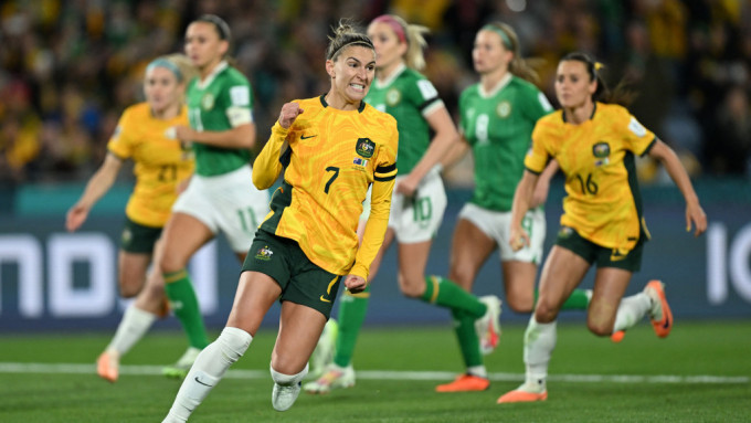 澳洲女足首仗仅凭史蒂芙卡妮的十二码入球，仅胜爱尔兰女足。资料图片