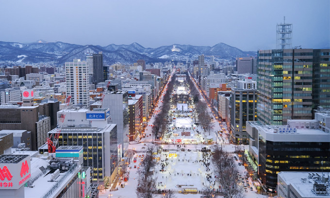 札幌雪景。 互联网