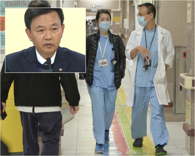 医管局行政总裁梁栢贤(小图）指若调整增薪点涉及1.5万员工。资料图片