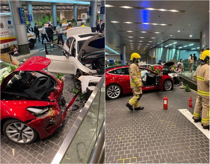 兩車嚴重損毀。網民Hung Lai Hang圖片