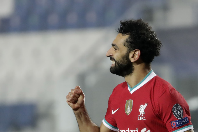 埃及足总宣布利物浦球星穆罕默德沙拿确诊新冠肺炎。AP资料图片