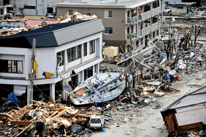 2011年日本东北发生9级大地震。美军图片