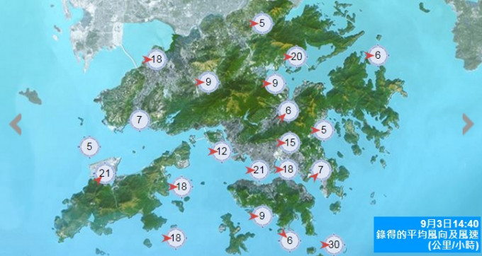 本港风势微弱。资料图片