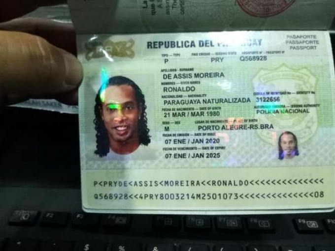 报道指朗拿甸奴同他的哥哥涉用假护照在巴拉圭被捕。(网图)