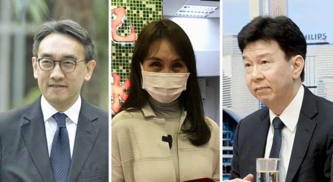 翟绍唐(左)、何超凤(中)及熊运信(右)获委任为司法人员薪常会委员。资料图片