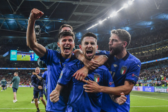 意大利率先殺入歐國盃決賽。AP