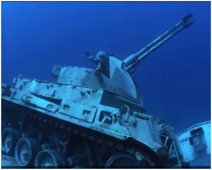 約旦海底軍用博物館。影片截圖