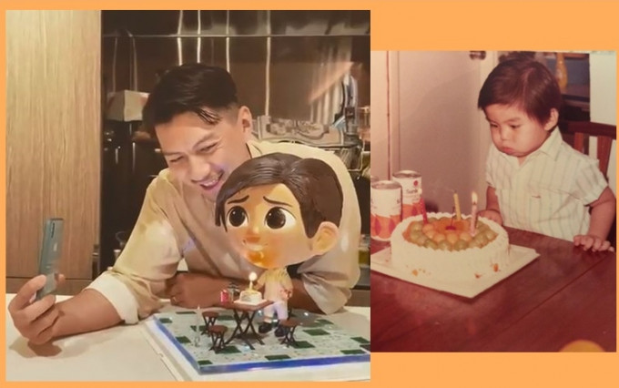 袁伟豪最爱这Q版蛋糕，跟他儿时一样。