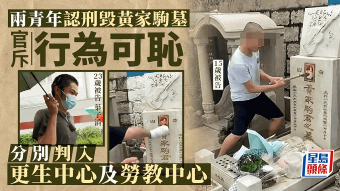 裁判官形容23歲葉子滔（右）和15歲男生（左）行為可恥，分別判兩人入勞教中心及更生中心。資料圖片