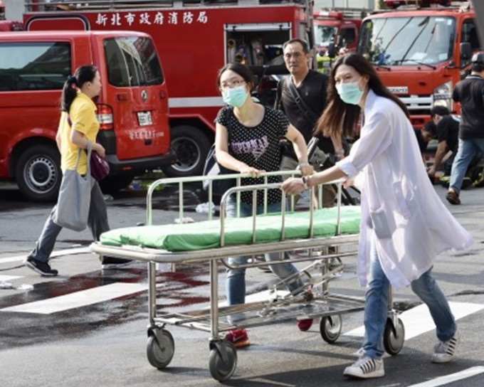 新北市台北医院火警9死16伤。网上图片