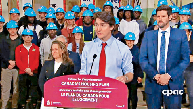 加拿大總理杜魯多上周五宣布建屋計劃。