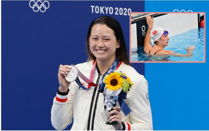 TVB直播何诗蓓出战女子100米自由泳决赛勇夺银牌，收视10.1点，观众超逾66万。