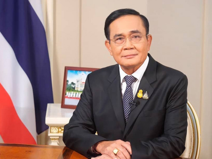 泰国首相巴育表明将引用一切法例起诉违法示威者。AP图