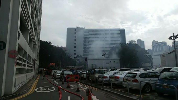伊利沙伯醫院發生火警。Chang Ho Lam圖片