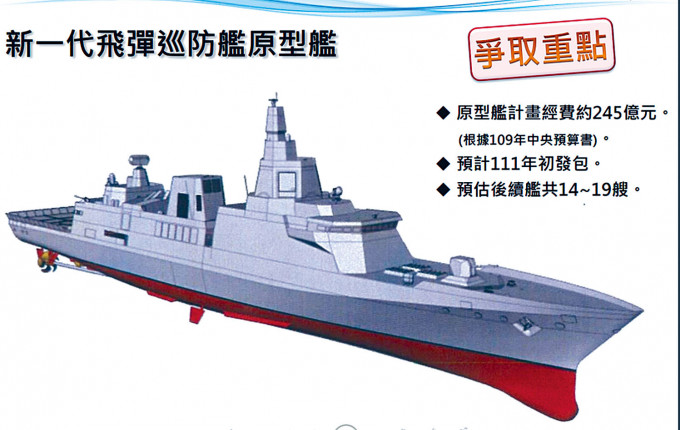 ■台灣將新建巡防艦的設計圖。