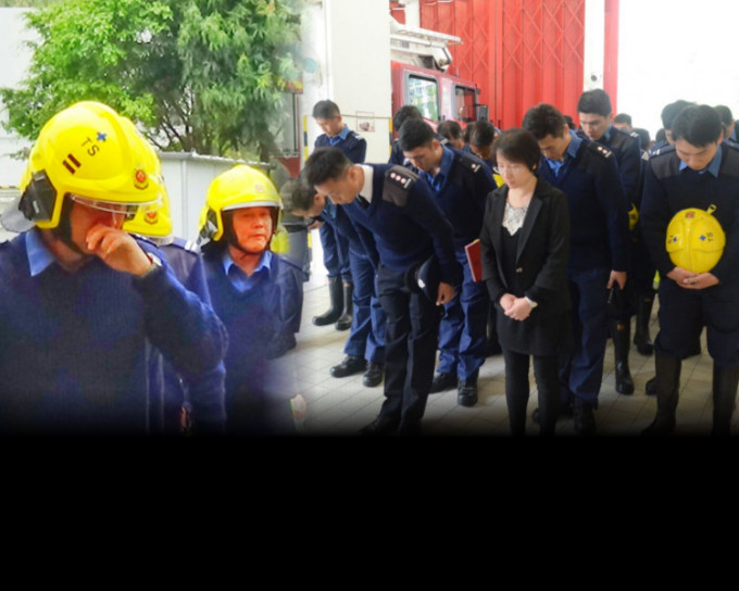 消防局內的救護員已率先在弔唁冊上寫上悼念字句，表達對邱少明的敬意。