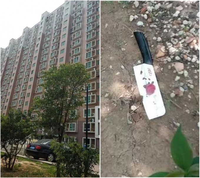 山東濟南民居3把菜刀從天而降。網上圖片