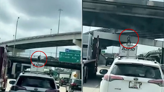 行駛中貨車頂上跳舞自拍，男子撞高架橋墮地被車輾死。
