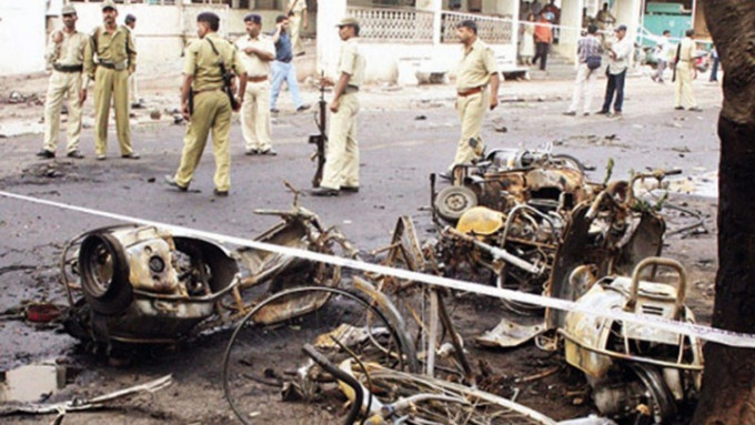 印度2008年发生的连环恐袭案酿成56人死。网上图片