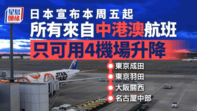 日本拟收紧对中国游客及中港澳航班入境的要求。