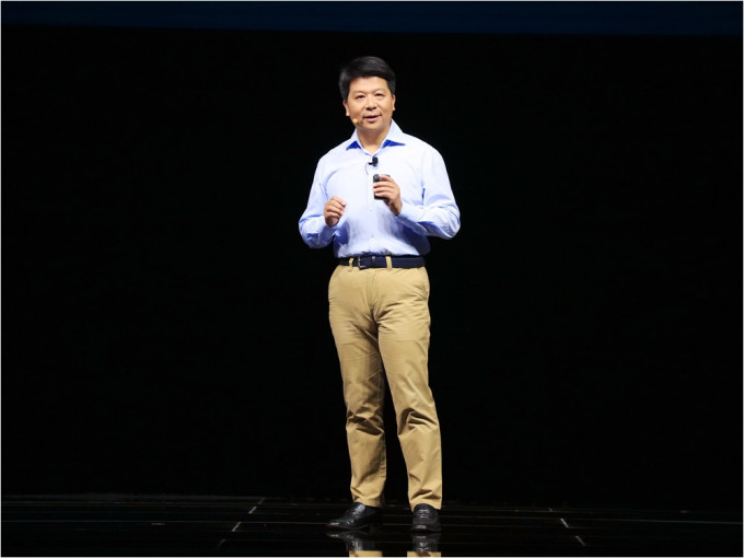 華為輪值董事長郭平在「華為全聯接2020大會」上發表演說。資料圖片