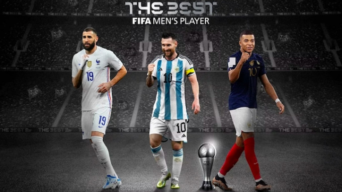 FIFA年度男子最佳球员最后3强。FIFA官网图片