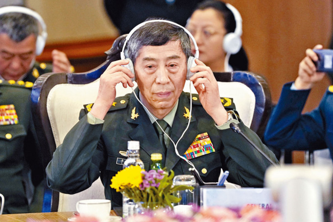 中國防長李尚福今日致辭。