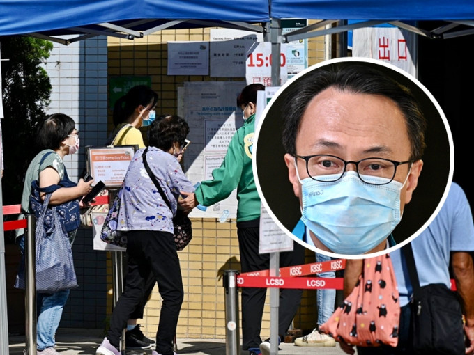 公务员事务局局长聂德权（小图）指，政府将继续积极推广长者打针，疫苗流动车将于本月下旬投入服务。
