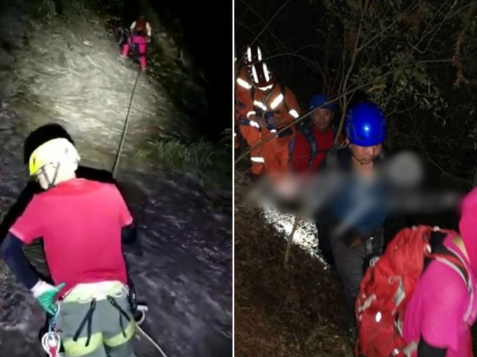 浙江60名攀山愛好者被困，已全部獲救。（網圖）